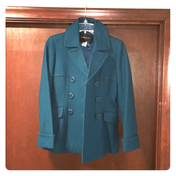 💙💚- Moda International teal green pea coat- XS - Picture 1 of 11